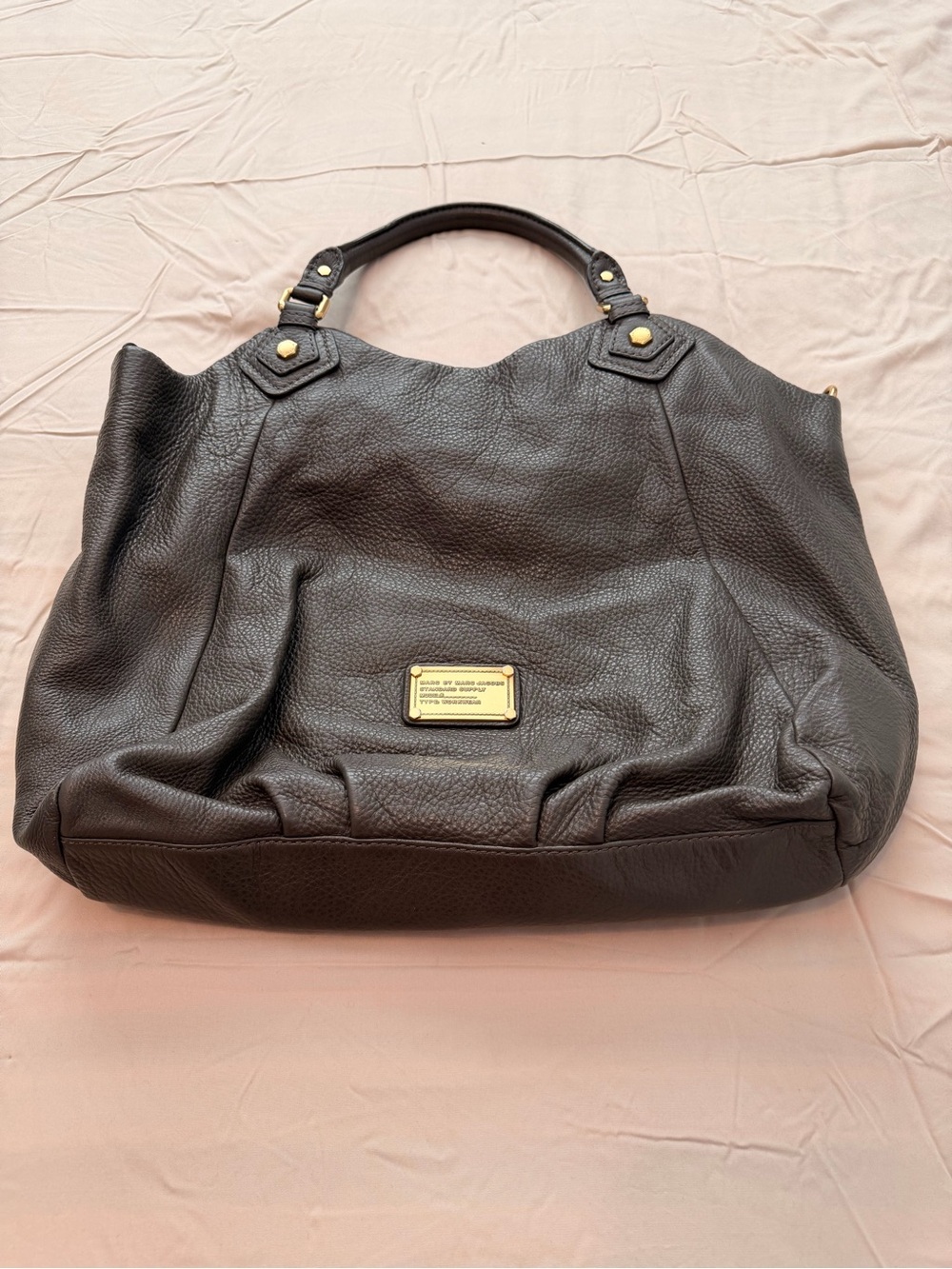 Marc by Marc Jacobs Black Leather Large Satchel Tote